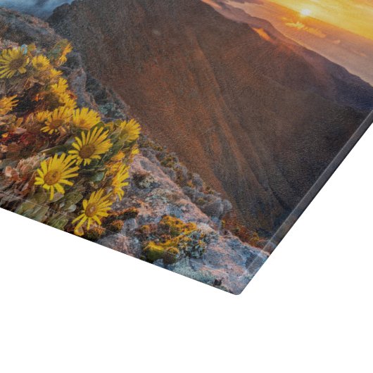 Blumen | Kanarische Inseln, Spanien Schneidebrett (Ecke)