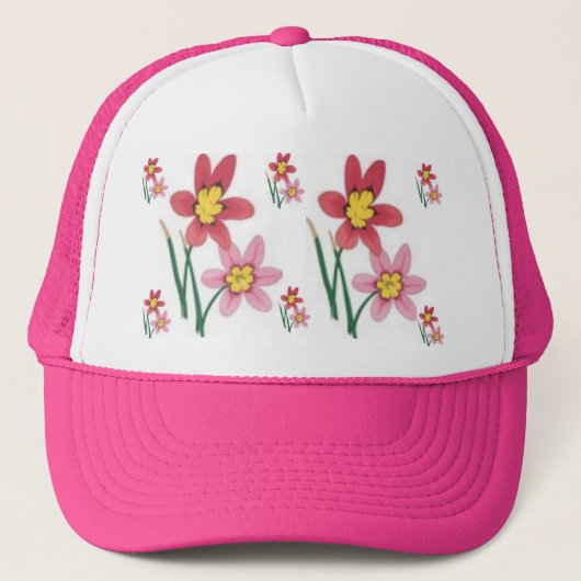 Blumen-Kappe Truckerkappe (Vorderseite)