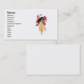 Blumen-Karnevals-Fee Visitenkarte (Vorne/Hinten)