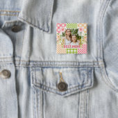 Blumen- & Karo-Fotorahmen Muttertag Button (Beispiel)