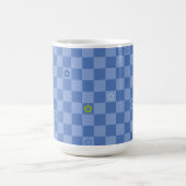 Blumen Karomuster Nr. 01 - Hellblau Kaffeetasse (Mittel)