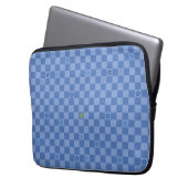 Blumen Karomuster Nr. 01 - Hellblau Laptopschutzhülle (Vorderseite Links)