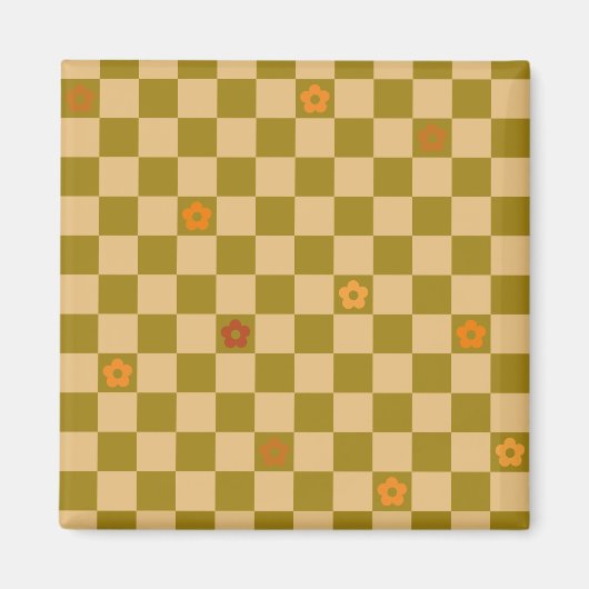 Blumen Karomuster - Nr. 02 Magnet (Vorne)