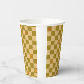 Blumen Karomuster - Nr. 02 Pappbecher (Links)