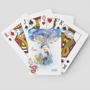Blumen-Kartenspiel viktorianisch Spielkarten