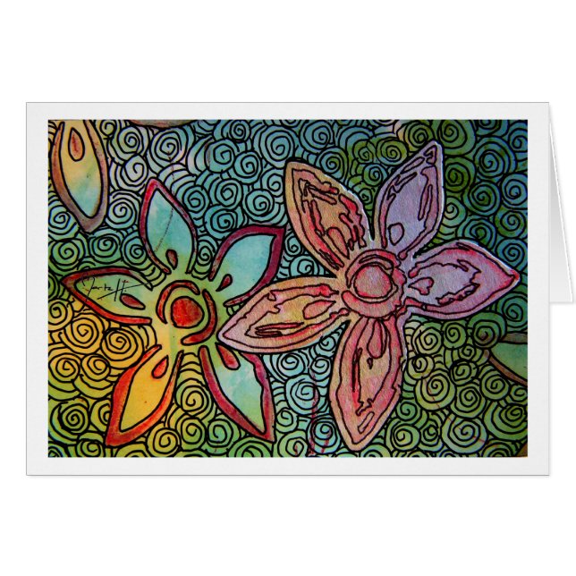 Blumen-Kartoffel, die mit Wirbel schnitzt (Vorderseite (Horizontal))