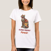 Blumen-Katz-Shirt | Süßes Blumen-Kitty-Design T-Shirt (Vorderseite)