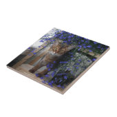 Blumen-Katze Fliese (Seite)