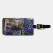 Blumen-Katze Gepäckanhänger (Vorderseite horizontal)