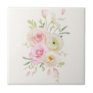 Blumen-Keramikfliese Fliese