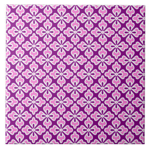 Blumen-Kimono-Druck, Orchideen-Pink und Lila Fliese