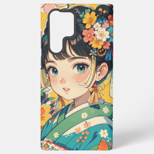 Blumen-Kimono-Eleganz Samsung Galaxy Hülle