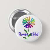 Blumen-Kind Button (Vorne & Hinten)