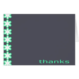 Blumen-Kinderkarte (Grau, Aqua, weiß)