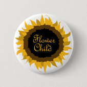 Blumen-Kindersonnenblume Button (Vorderseite)