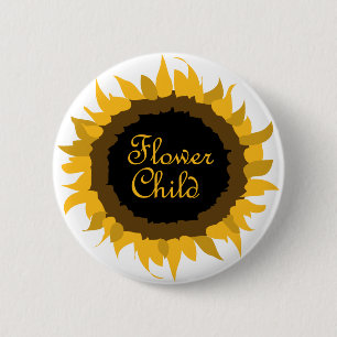Blumen-Kindersonnenblume Button