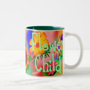 Blumen-KinderTasse Zweifarbige Tasse