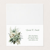 Blumen-Klappkarte Visitenkarten (Außenseite Aufgefaltet)