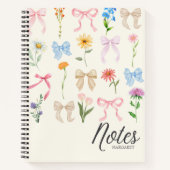 Blumen Klasse Stil Minimal Notizbuch (Vorderseite)