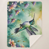 Blumen-Kolibri-Decke Sherpadecke (Vorderseite)