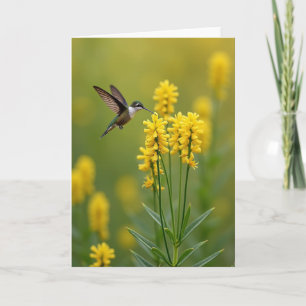 Blumen-Kolibri-Karte Karte