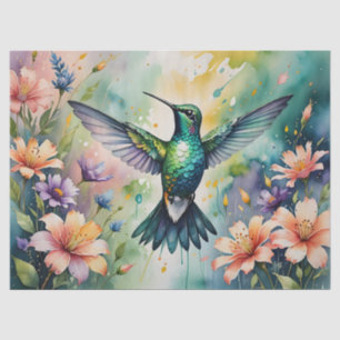 Blumen-Kolibri-Seidenpapier Seidenpapier
