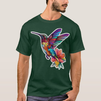 Blumen Kolibri T-Shirt