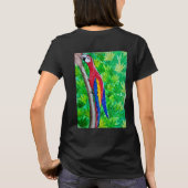 Blumen Kolibri Welle  T-Shirt (Rückseite)