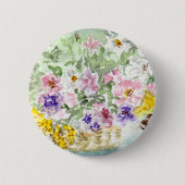 "Blumen-Korb-" Knopf Button (Vorderseite)