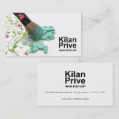 "Blumen-Kosmetik-" - Make-upkünstler, Visitenkarte (Vorne/Hinten)