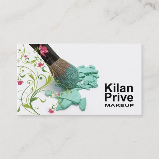"Blumen-Kosmetik-" - Make-upkünstler, Visitenkarte (Vorderseite)