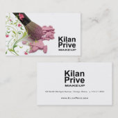 "Blumen-Kosmetik-" - Make-upkünstler, Visitenkarte (Vorne/Hinten)
