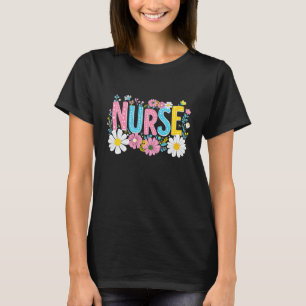 Blumen-Krankenschwester RN Krankenpflege Krankensc T-Shirt