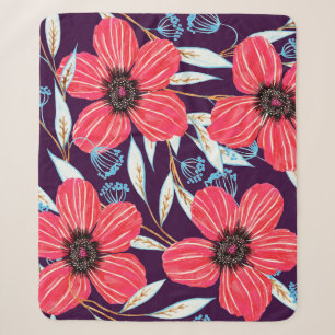 Blumen-Kräuter-Skizze, Marker Nahtlos. Sherpadecke