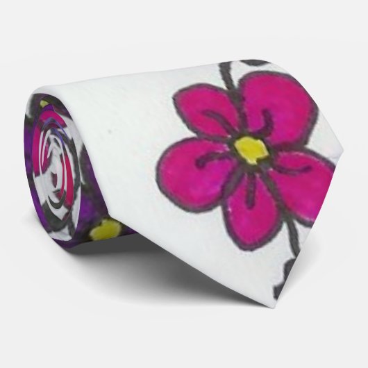 Blumen-Krawatte Krawatte (Gerollt)