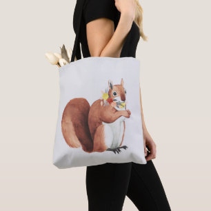 Blumen-Kronen-Förster-Eichhörnchen Tasche