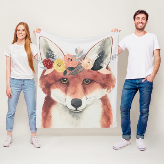 Blumen-Kronen-FörsterFox Fleecedecke (Beispiel)