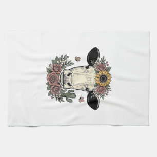 Blumen-Kuhkopf-Vintage-Stichdesign_1 Geschirrtuch