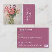 Blumen-Kunst, Blume, die, Sorgfaltarbeitskräfte, Visitenkarte (Vorne/Hinten)