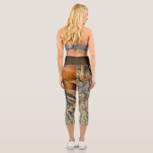 Blumen Kunst Capri Leggings (Rückseite)