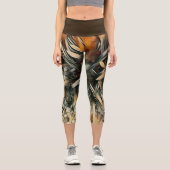 Blumen Kunst Capri Leggings (Vorderseite)