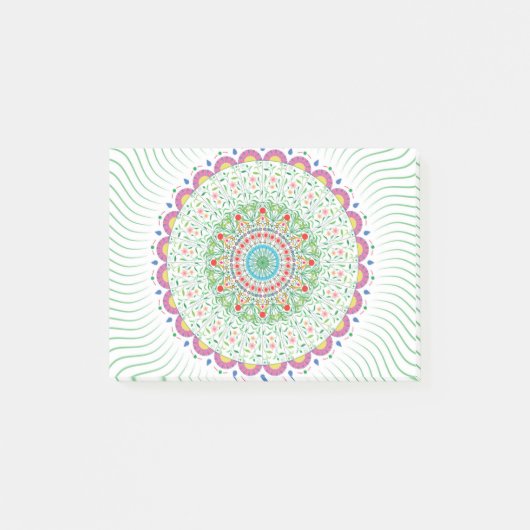 Blumen-Kunst Post-it Klebezettel (Vorderseite)