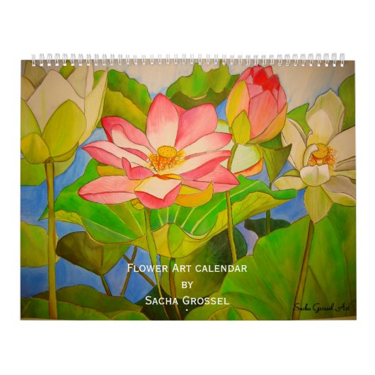 Blumen-Kunstkalender durch Sacha Grossel Kunst Kalender (Titelbild)