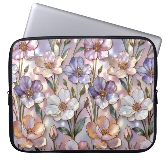 Blumen Laptop Hülle Blumenmuster Laptopschutzhülle (Vorderseite)