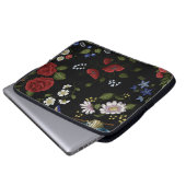 Blumen Laptopschutzhülle (Vorne Knopf)
