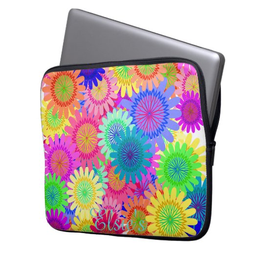 Blumen Laptopschutzhülle (Vorderseite Links)