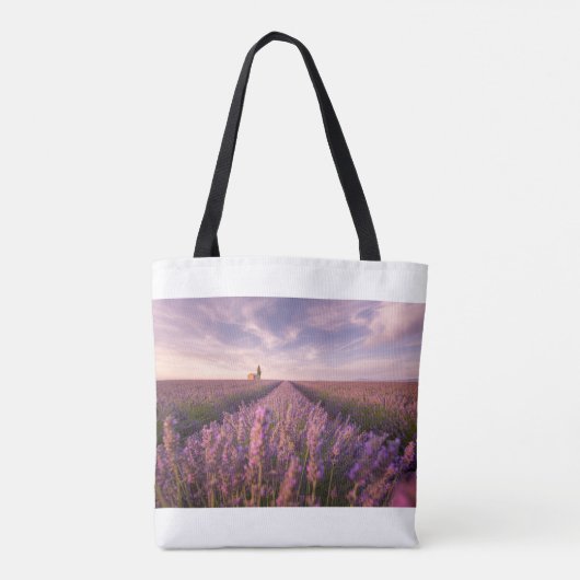 Blumen | Lavendel Südfrankreich Tasche (Rückseite)