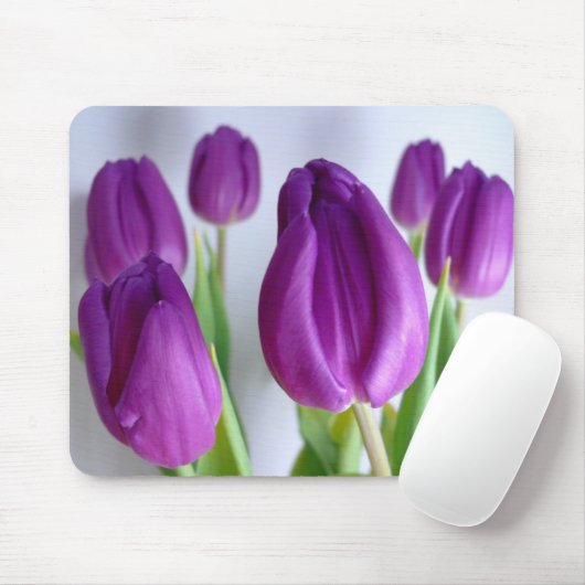 BLUMEN: Lavender Tulips Mousepad (Mit Mouse)