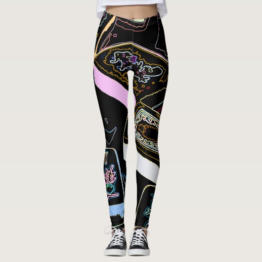 Blumen-Leggings Milliamperestunde Jongg Leggings (Vorderseite)