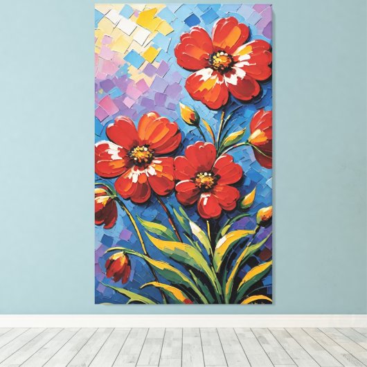 Blumen Leinwanddruck (Insitu (Holzboden))